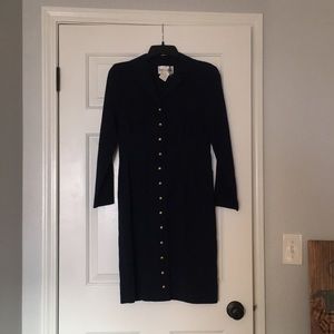 Navy blue button down dress